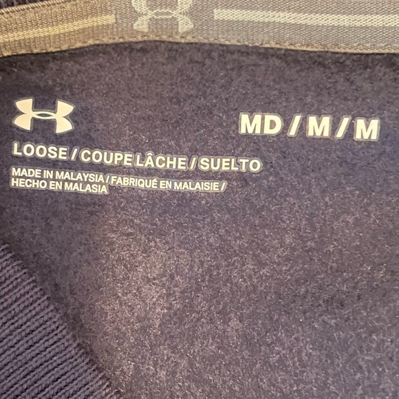 Under Armour Blue Pullover Sweatshirt Men’s Medium - Picture 9 of 11